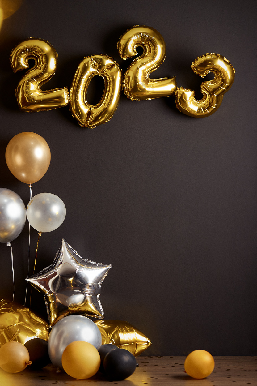 Black and Gold New Year Party Background